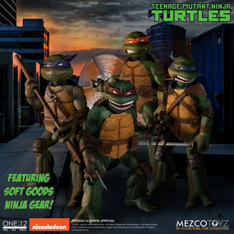 Pre-Order Mezco One:12 Collective  Teenage Mutant Ninja Turtles Deluxe Set